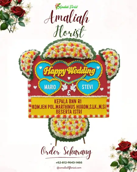Papan Bunga Pernikahan Pinaesaan